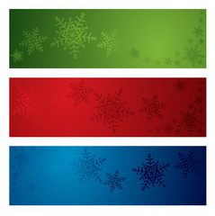 Naklejka na ściany i meble Christmas snowflake banners