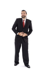 Just a smilling man using formal clothes .