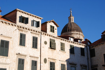 Historic stone building in Dubrovnik, Croatia.