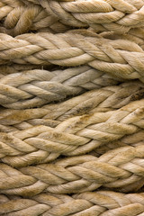 Fototapeta na wymiar Close-up of anchor rope