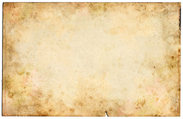 Old mottled paper with grungy stains. - 9813708