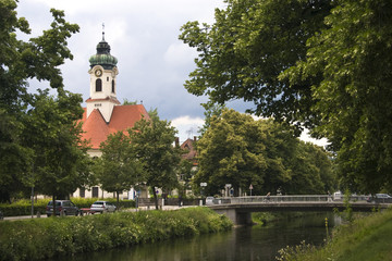 Fototapeta na wymiar Ev.Kirche in Donaueschingen