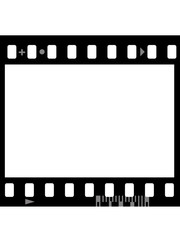 Frame of photographic film ( seamless ) isolated on white