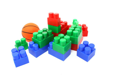 Obraz premium colorful blocks isolated on white