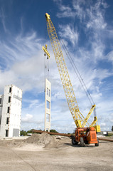 Crane on Construction Site