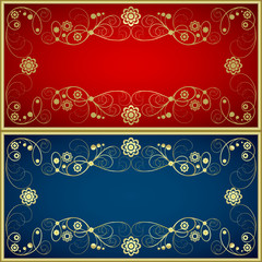 Red and blue design background