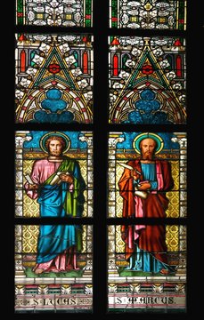 St. Lucas and St. Marcus-stained glass window