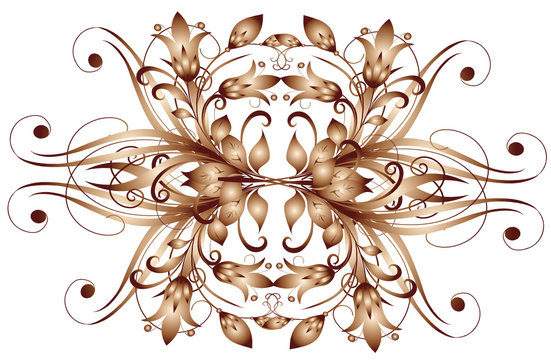 floral tribal cuivre