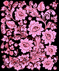 traditional light pink flower pattern