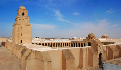 Fototapete Tunesien Große Moschee von Kairouan, Tunesien, Afrika