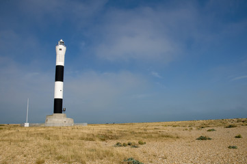 The new lighthouse at Dungeness in Kent