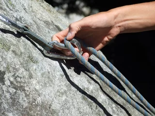 Photo sur Plexiglas Alpinisme Mousqueton d& 39 escalade