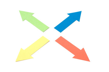 Four arrows specifying in different directions.