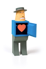 Human values: heart under protection.