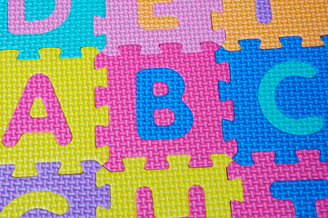 letters of colors of the alphabet - game of children -