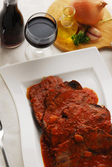 Stracotto al pomodoro - Secondi di carne Toscana