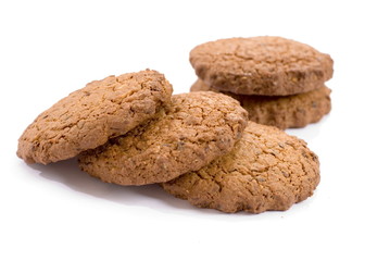 Delicious Cookies isolated on white background .