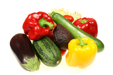 Delicious and colorful fresh vegetables