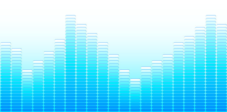Light blue equalizer