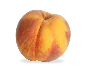 fresh peach isolated on white background