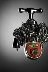 a leaking tap in chains