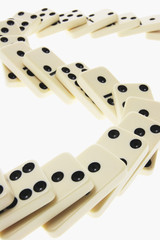 Row of Dominoes on Seamless Background