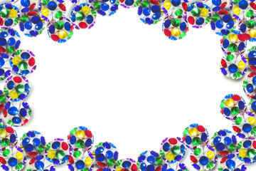 Colourful Christmas Baubles with Copy Space