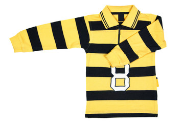 Children's wear - striped shirt isolated over white background