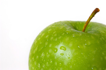 Green apple isolated on a white background