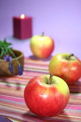 Apfel Kerze Weihnachten