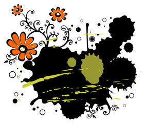 Abstract grunge pattern on a white background.