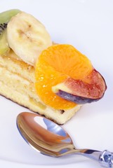 gâteau au fruits en dessert
