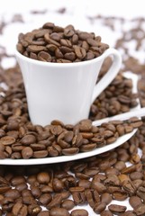 tasse de grains de café