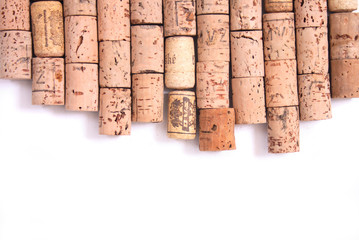 cork background from many old wine caps