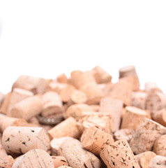 cork background from many old wine caps