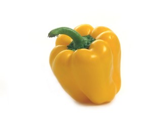 Yellow paprika isolated on white background