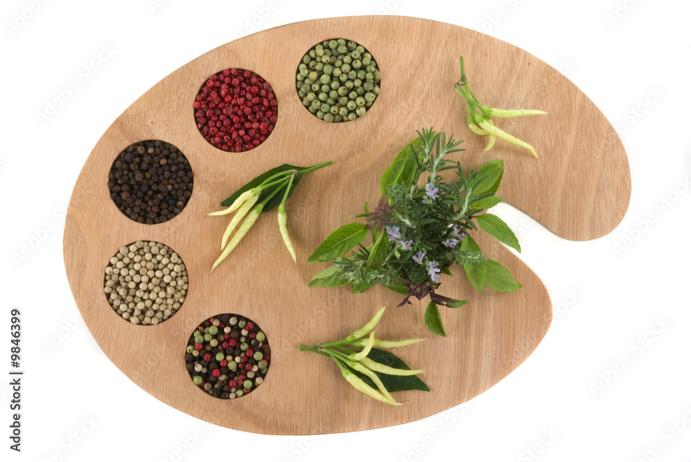 Sticker Spice and herb palette