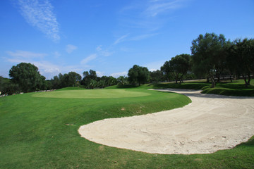 Golfplatz - Sandbunker und Green