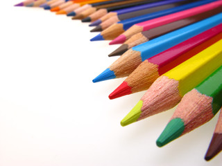 Fototapeta premium dynamical composition from multi-coloured pencils