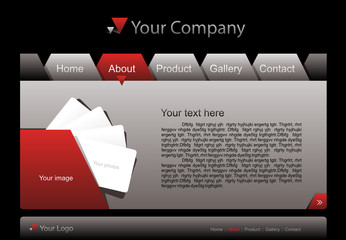 Website template on black