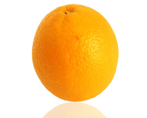 fresh orange fruit isolated on white background