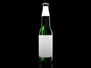 Beer bottle with blank label