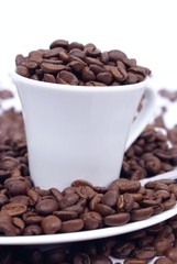 une pleine tasse d'arabica