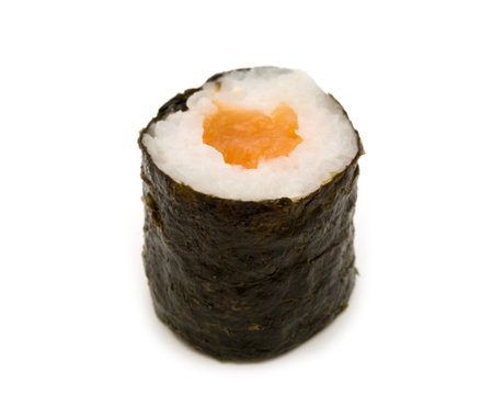 sushi on white background