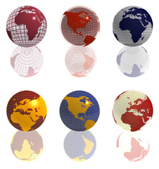 colorful 3d globe collection