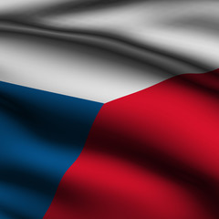 Rendered Czech Square Flag