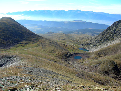 Depuis les cr&ecirc;tes du Carlit, la Cerdagne