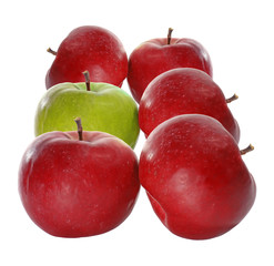 Apples isolated on white background