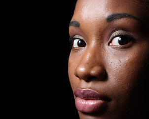 Female staring at the camera