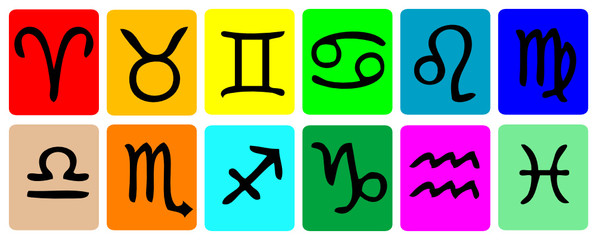 Zodiac Icon Set colour